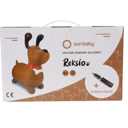Sun Baby Dmuchany skoczek gumowy Reksio + pompka